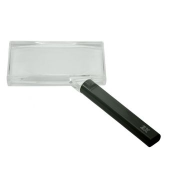 Lupa ręczna - 2x 100x50mm - Przezroczysta oprawka