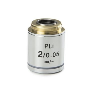 Euromex [IS.7202] - Plan PLi 2x/0.05 IOS obiektyw do iScope nauk biologicznych, odległość robocza 18,3 mm. Zalecane użycie z obrotowym kondensorem